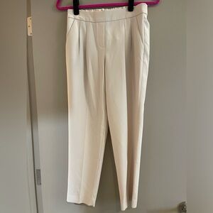 Babaton Cream High-Waisted Trousers